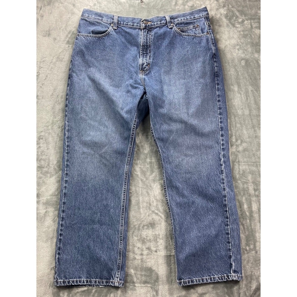 Harley Davidson Mens Bootcut Jeans 42x30 Blue Denim Motorcycle Rider